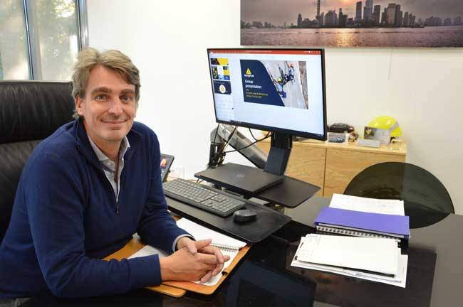 CEO Jérôme Benoit at his desk